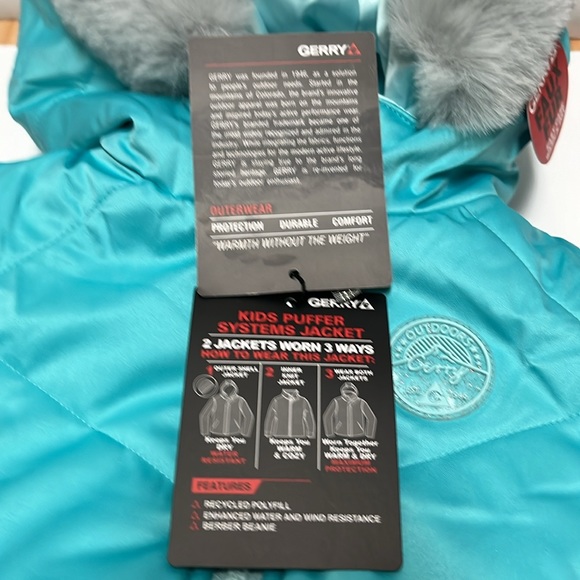 NWT Gerry Puffer Jacket Size 2T in Capri Blue. - Picture 7 of 7